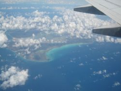 View from the air - getting closer to Curacao by Kelly N. Saunders 